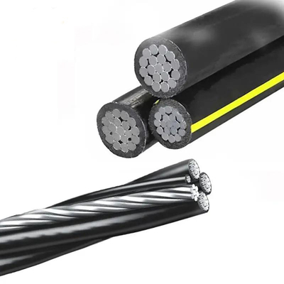 1KV PVC / XLPE / PE 단열 된 오버헤드 전기 송신 공기 융합 케이블