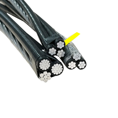 저전압 0.6/1kv XLPE/PVC 단열 공기 펀들 사양 다중 코어 와이어 오버헤드 ABC 케이블