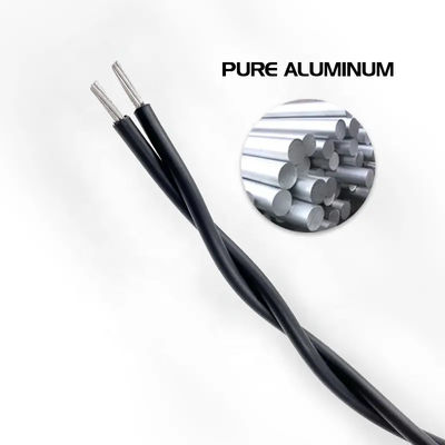 플렉서블 2*16 4*25mm2 트위스트 에어리얼 펀들드 케이블 ABC 알루미늄 오버헤드 원형 케이블 PVC XLPE 단열 케이블