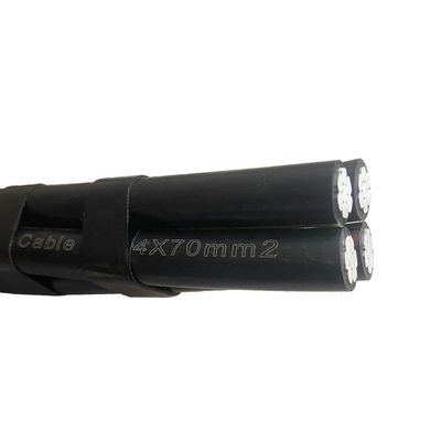 알루미늄 도체 LV ABC 케이블 XLPE PE LDPE PVC 절연 가공 전선 듀플렉스 트리플렉스 쿼드러플렉스 서비스 드롭 케이블 4x70mm2 50mm2