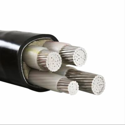 PVC 절연 PVC 외피 저전압 전력 케이블 4 코어 알루미늄/알루미늄 합금 도체 저전압 케이블