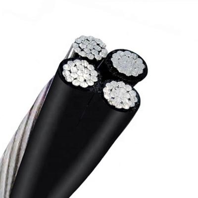 알루미늄 도체 ABC 케이블 XLPE PE LDPE PVC 절연 가공 전선 듀플렉스 트리플렉스 쿼드러플렉스 서비스 드롭 케이블 4x70mm2 50mm2