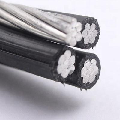 알루미늄 도체 ABC 케이블 XLPE PE LDPE PVC 절연 가공 전선 듀플렉스 트리플렉스 쿼드러플렉스 서비스 드롭 케이블 4x70mm2 50mm2