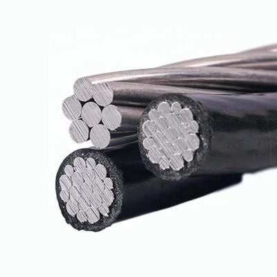 알루미늄 도체 ABC 케이블 XLPE PE LDPE PVC 절연 가공 전선 듀플렉스 트리플렉스 쿼드러플렉스 서비스 드롭 케이블 4x70mm2 50mm2