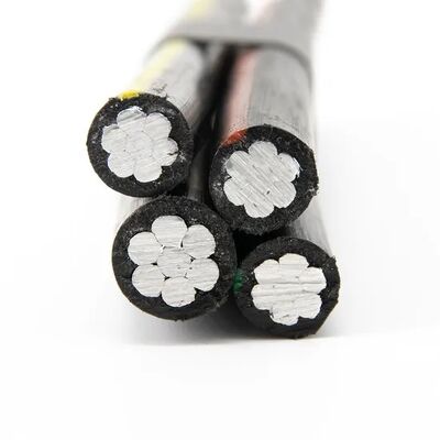 0.6/1kv 오버헤드 알루미늄 도체 XLPE 절연 전기 케이블 4중 이중 삼중 서비스 드롭 전선 ABC 케이블