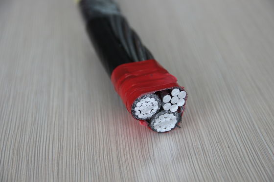ASTM AAC 관리인 ABC 공기 번들 알루미늄 차페 케이블 2*6AWG 1*6AWG