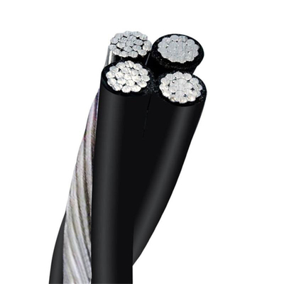 머리위 두 부분으로 된 트리플렉스 4 단자회로 가공 인입선 케이블 4x70mm2 50mm2