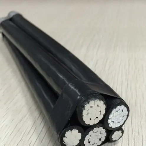 0.6/1kV 듀플렉스 트리플렉스 알루미늄 선도자 ABC 케이블 XLPE LDPE PVC 단열 오버헤드 알루미늄 프리 앙상블라도 와이어