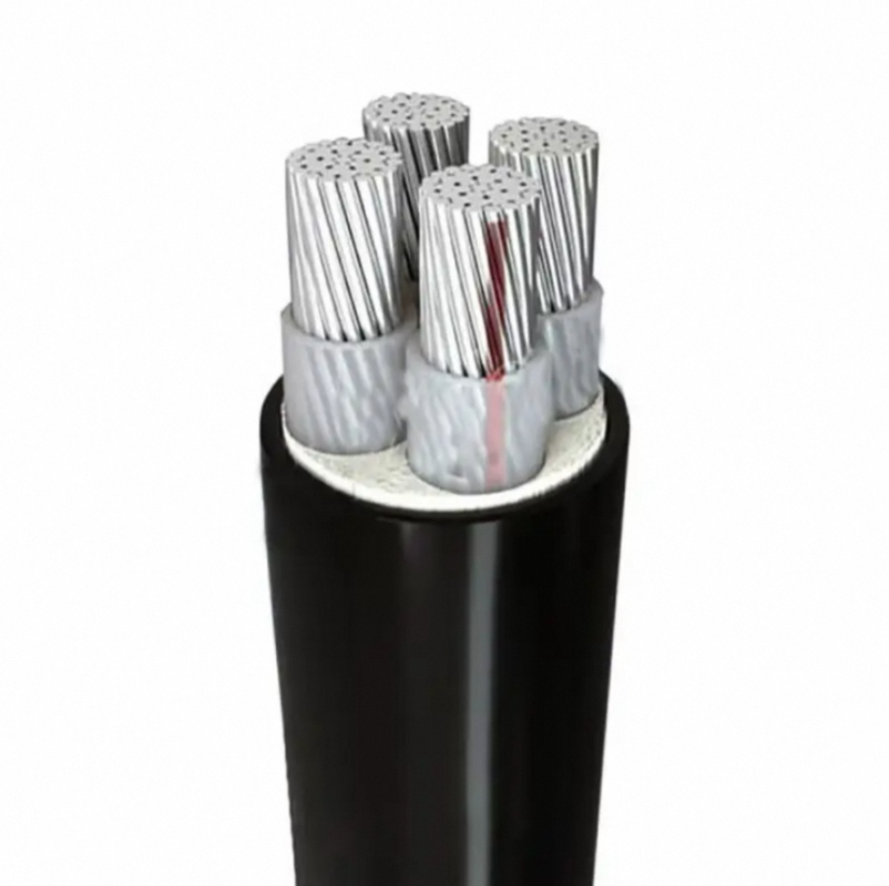 PVC 절연 PVC 외피 저전압 전력 케이블 4 코어 알루미늄/알루미늄 합금 도체 저전압 케이블