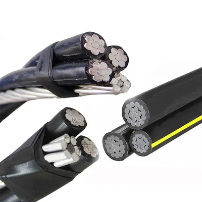 1KV PVC / XLPE / PE 단열 된 오버헤드 전기 송신 공기 융합 케이블