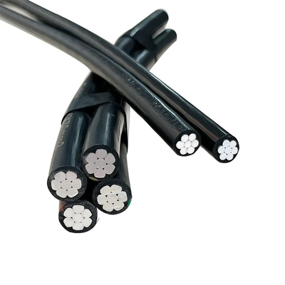 저전압 0.6/1kv XLPE/PVC 단열 공기 펀들 사양 다중 코어 와이어 오버헤드 ABC 케이블